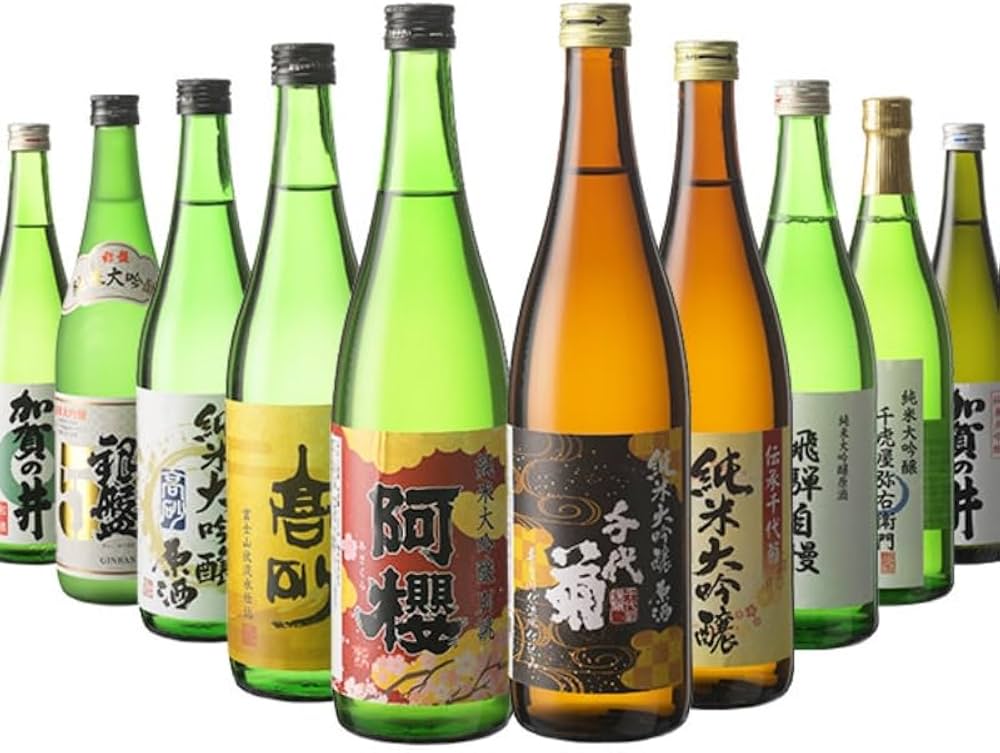 Amazon.co.jp: 6酒蔵の全て純米大吟醸 日本酒 飲み比べ720ml 10本組